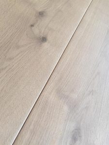 Natural light engineered Oak flooring, clear matt oil finish