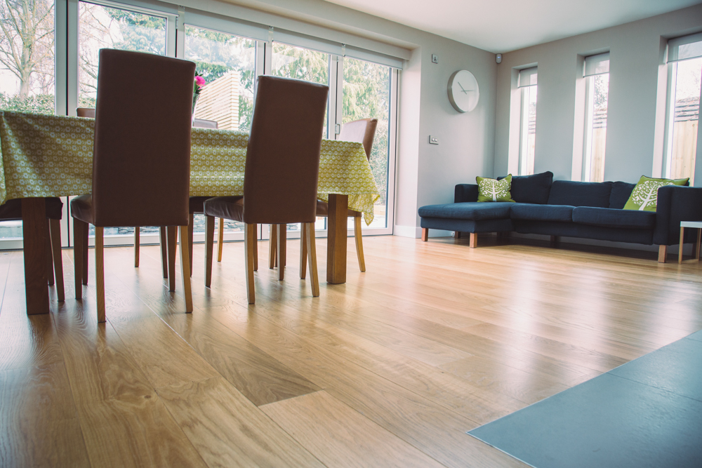 Classic French Engineered Prime Oak Flooring With Hardwax Oil In Dining Room