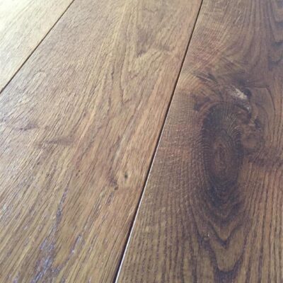 Dark wood flooring. Smoked oak with hard wax oil finish.