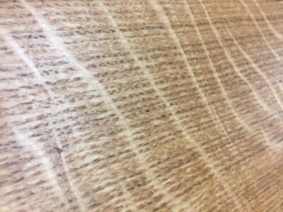 Quartersawn solid oak flooring with medullary rays. Oil finish.